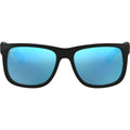 Justin Classic RB4165, Black Rubber/Blue Mirror Lenses 55 Eye Size