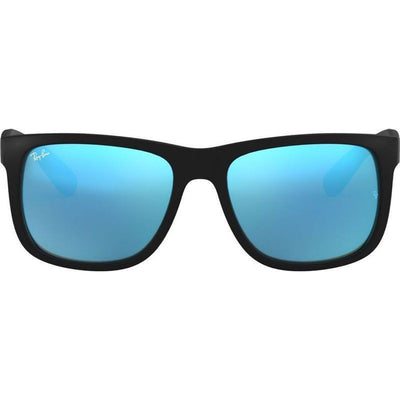 Justin Classic RB4165, Black Rubber/Blue Mirror Lenses 55 Eye Size
