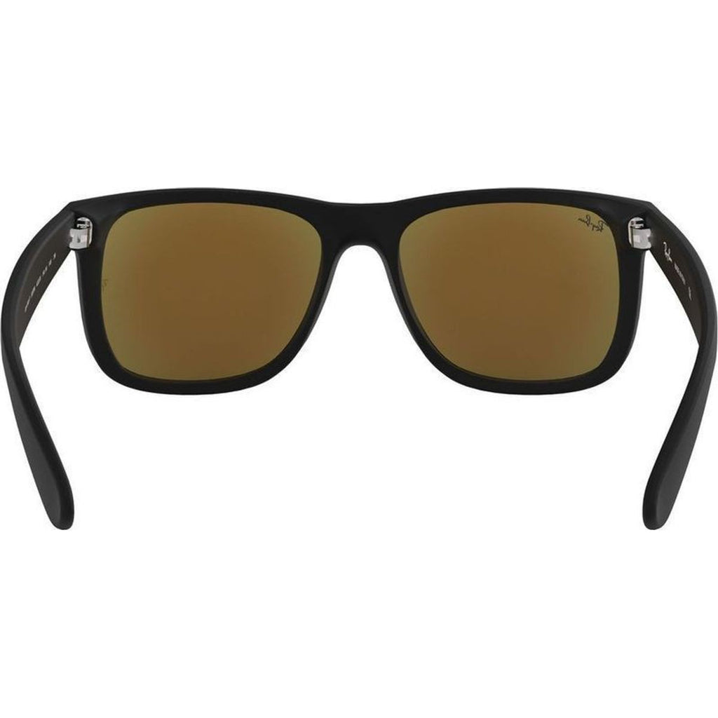 Justin Classic RB4165, Black Rubber/Blue Mirror Lenses 55 Eye Size