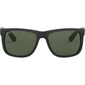 Justin Classic RB4165, Black/Green Lenses 55 Eye Size
