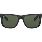 Justin Classic RB4165, Black/Green Lenses 55 Eye Size