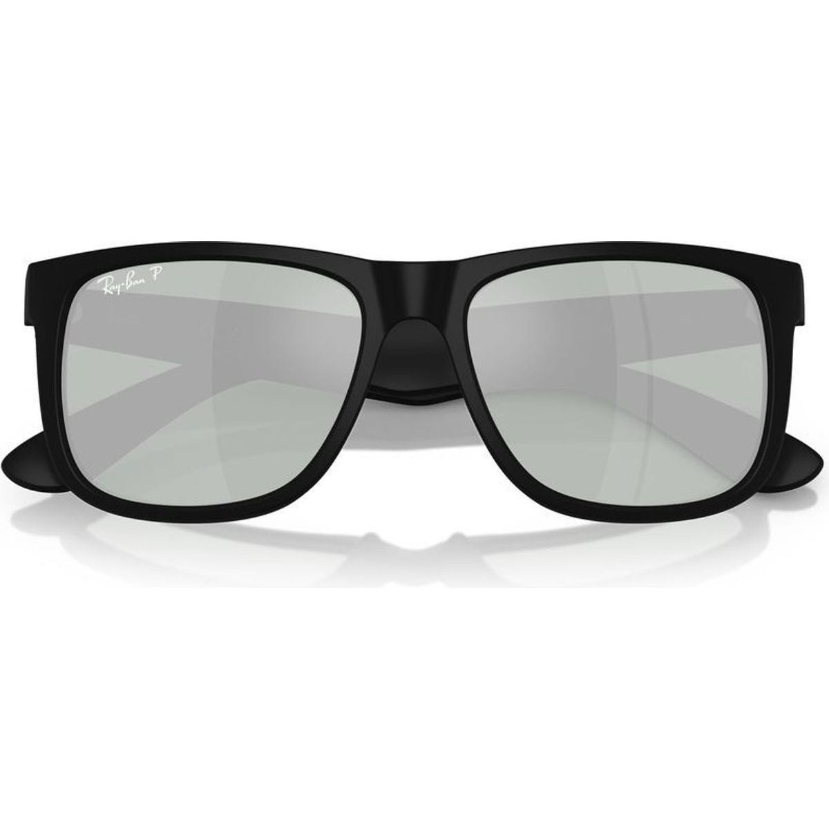 Justin Classic RB4165, Rubber Black/Green Silver Mirror Polarised Lenses 51 Eye Size