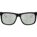 Justin Classic RB4165, Rubber Black/Green Silver Mirror Polarised Lenses 55 Eye Size