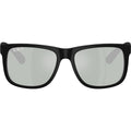 Justin Classic RB4165, Rubber Black/Green Silver Mirror Polarised Lenses 51 Eye Size
