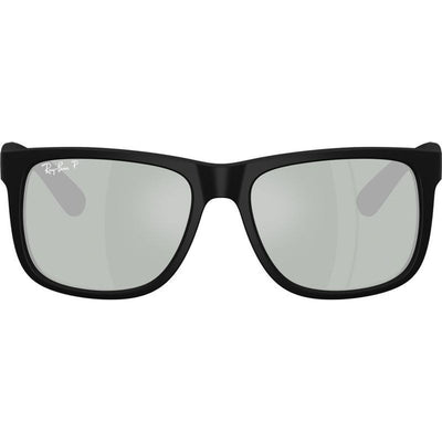 Justin Classic RB4165, Rubber Black/Green Silver Mirror Polarised Lenses 51 Eye Size