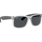 Justin Classic RB4165, Rubber Transparent/Dark Grey Lenses 55 Eye Size