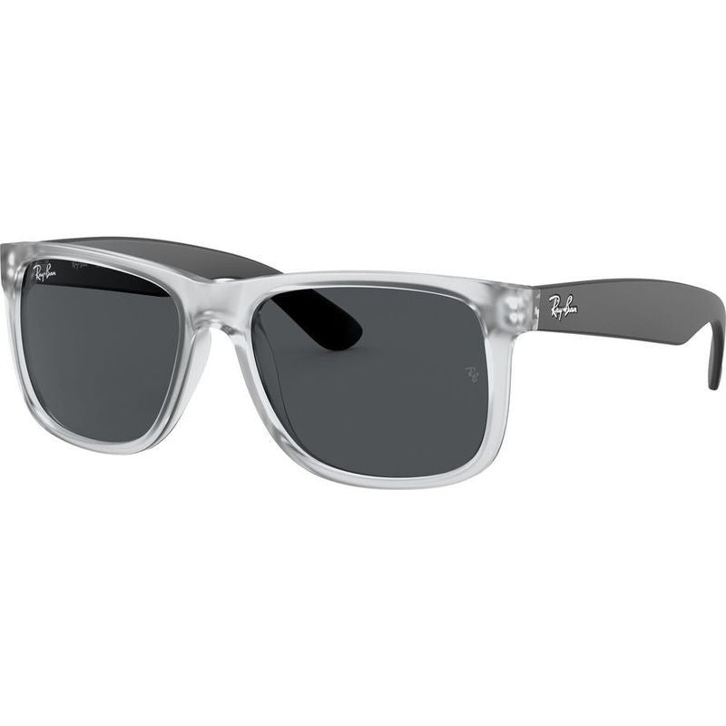 Justin Classic RB4165, Rubber Transparent/Dark Grey Lenses 51 Eye Size