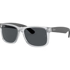 Justin Classic RB4165, Rubber Transparent/Dark Grey Lenses 55 Eye Size