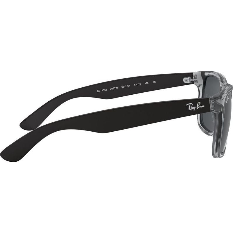 Justin Classic RB4165, Rubber Transparent/Dark Grey Lenses 55 Eye Size