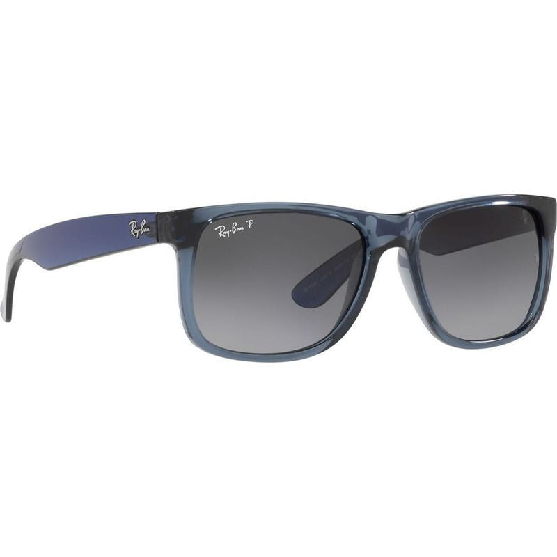 Justin Classic RB4165, Transparent Blue/Grey Gradient Polarised Lenses 51 Eye Size