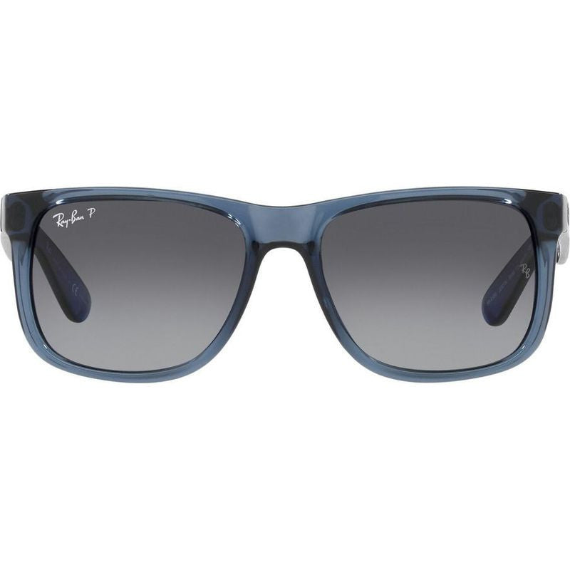 Justin Classic RB4165, Transparent Blue/Grey Gradient Polarised Lenses 51 Eye Size