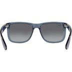Justin Classic RB4165, Transparent Blue/Grey Gradient Polarised Lenses 51 Eye Size