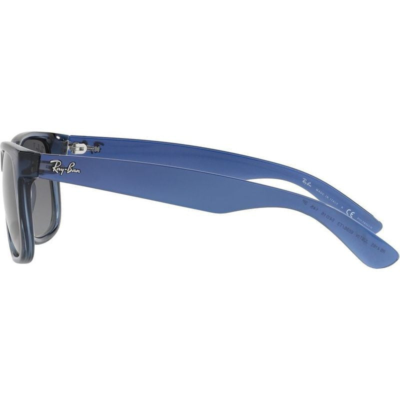 Justin Classic RB4165, Transparent Blue/Grey Gradient Polarised Lenses 51 Eye Size