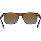 Justin Classic RB4165, Transparent Dark Brown/Brown Gradient Polarised Lenses 55 Eye Size