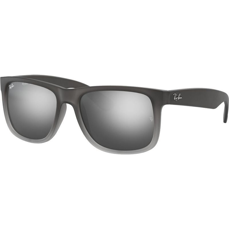 Justin Classic RB4165, Rubber Grey/Grey Silver Mirror Gradient Lenses 55 Eye Size
