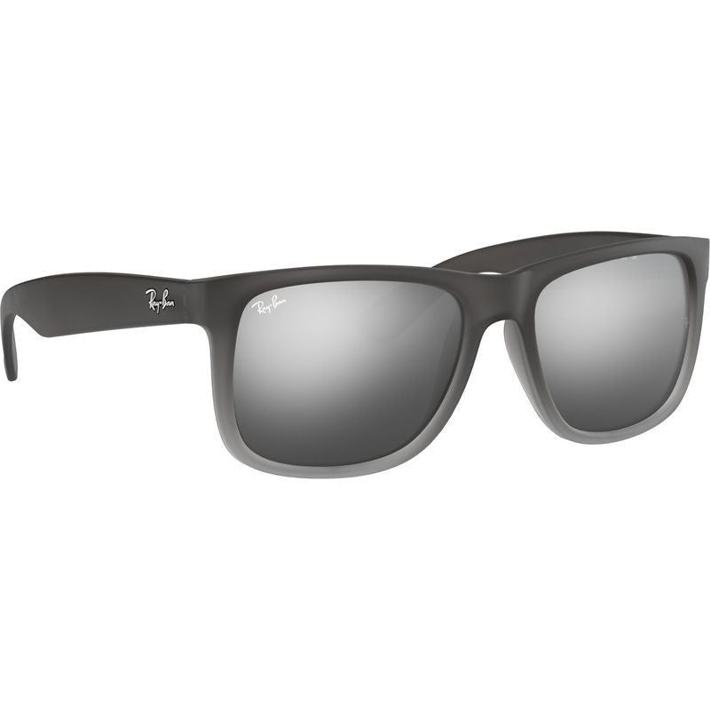 Justin Classic RB4165, Rubber Grey/Grey Silver Mirror Gradient Lenses 55 Eye Size