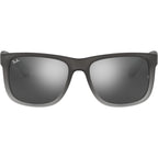 Justin Classic RB4165, Rubber Grey/Grey Silver Mirror Gradient Lenses 55 Eye Size