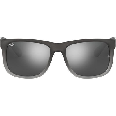 Justin Classic RB4165, Rubber Grey/Grey Silver Mirror Gradient Lenses 55 Eye Size