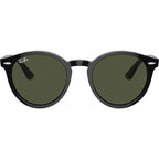Larry RB7680S, Black/Green Glass Lenses 49 Eye Size