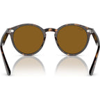 Larry RB7680S, Havana/Brown Glass Lenses 49 Eye Size