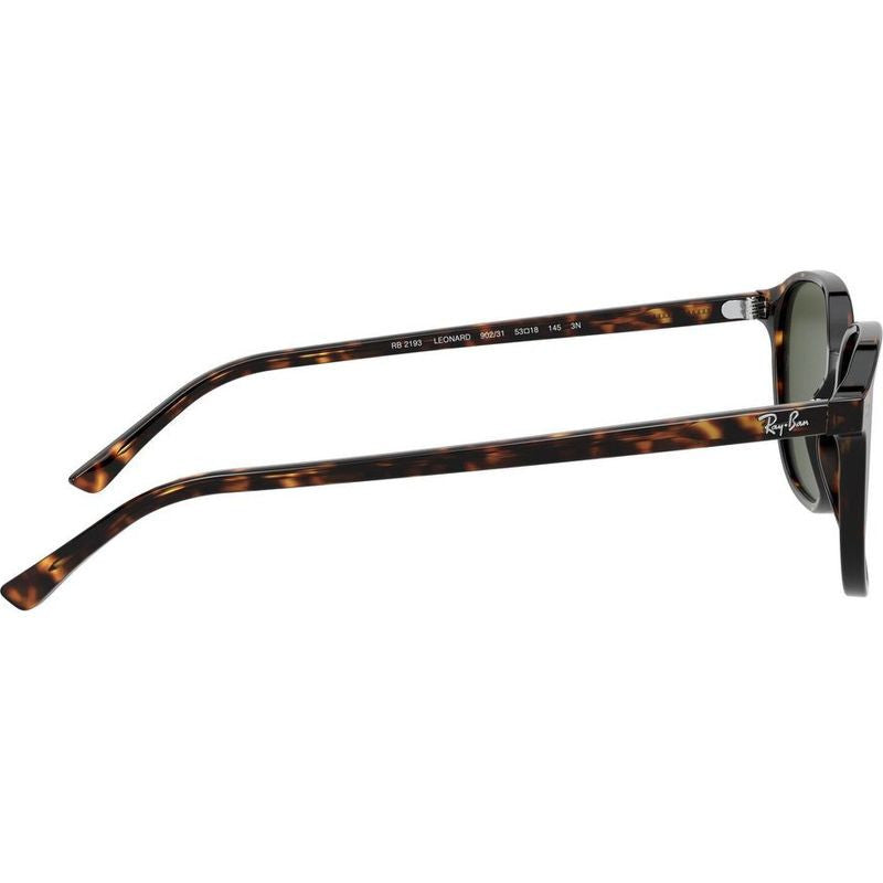 Leonard RB2193, Havana/Green Glass Lenses 53 Eye Size