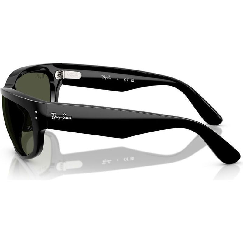 Mega Balorama RB2289, Black/Green Glass Lenses 63 Eye Size