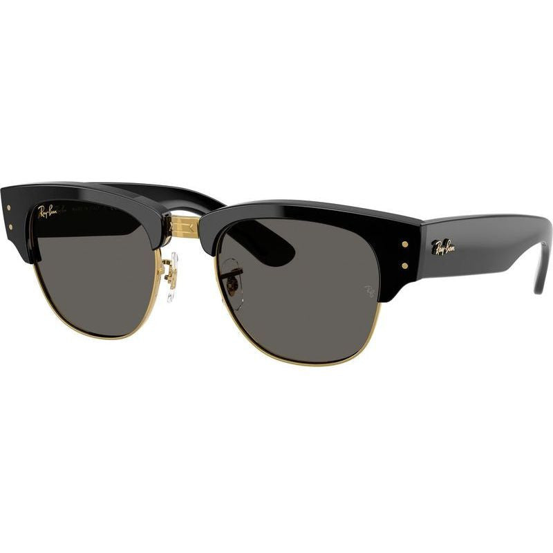Mega Clubmaster RB0316S, Black on Arista/Dark Grey Glass Lenses 53 Eye Size
