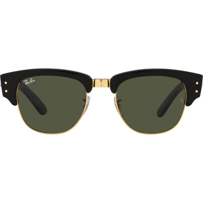 Mega Clubmaster RB0316S, Black on Arista/Green Glass Lenses 50 Eye Size