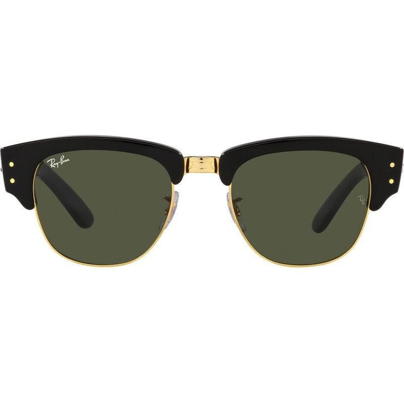 Mega Clubmaster RB0316S, Black on Arista/Green Glass Lenses 53 Eye Size