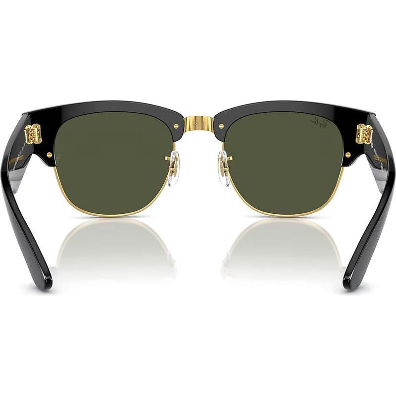 Mega Clubmaster RB0316S, Black on Arista/Green Glass Lenses 53 Eye Size