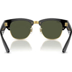 Mega Clubmaster RB0316S, Black on Arista/Green Glass Lenses 53 Eye Size