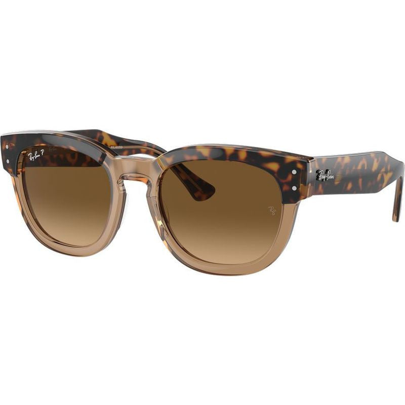 Mega Hawkeye RB0298S, Havana on Transparent Brown/Brown Gradient Polarised Glass Lenses