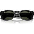 Mega Wayfarer II RB0832S, Black/Green Glass Lenses
