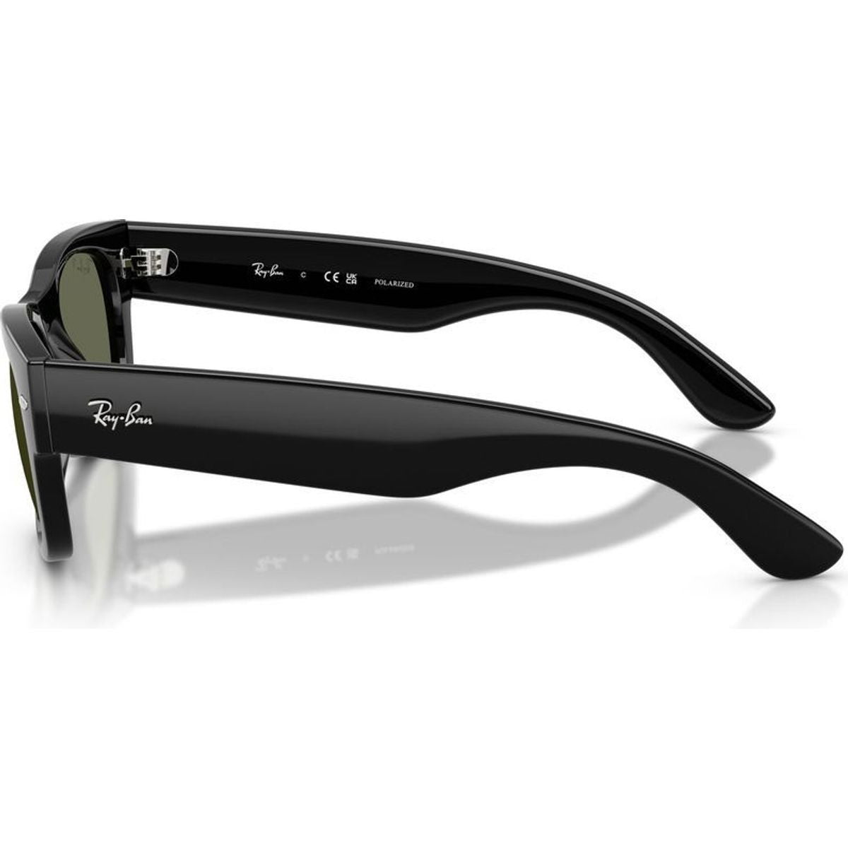 Mega Wayfarer II RB0832S, Black/Green Polarised Glass Lenses