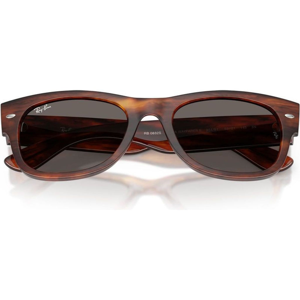 Mega Wayfarer II RB0832S, Striped Havana/Dark Grey Glass Lenses