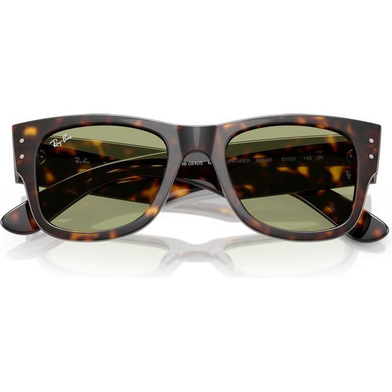 Mega Wayfarer RB0840S, Havana/Bottle Green Glass Lenses