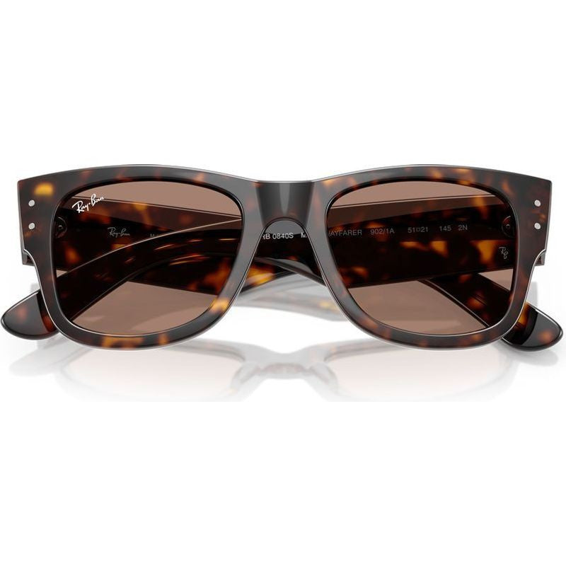 Mega Wayfarer RB0840S, Havana/Light Violet Glass Lenses