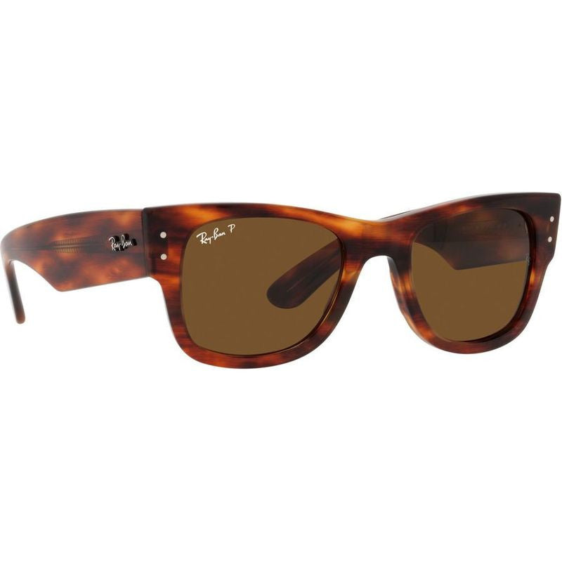 Mega Wayfarer RB0840S, Striped Havana/Brown Polarised Glass Lenses