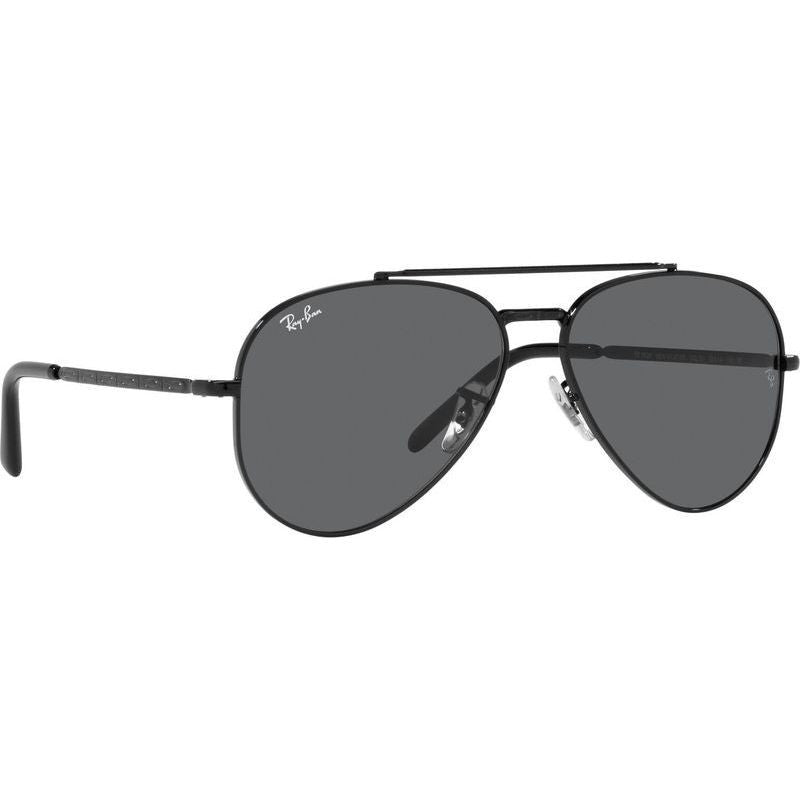 New Aviator RB3625, Black/Dark Grey Glass Lenses 62 Eye Size