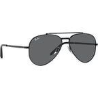 New Aviator RB3625, Black/Dark Grey Glass Lenses 62 Eye Size