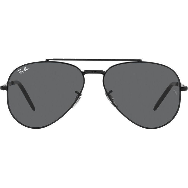 New Aviator RB3625, Black/Dark Grey Glass Lenses 62 Eye Size
