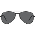 New Aviator RB3625, Black/Dark Grey Glass Lenses 58 Eye Size