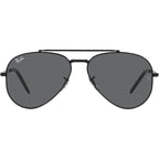 New Aviator RB3625, Black/Dark Grey Glass Lenses 58 Eye Size