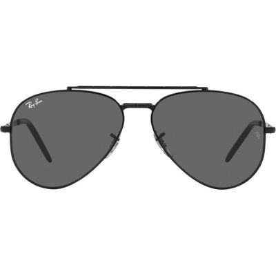 New Aviator RB3625, Black/Dark Grey Glass Lenses 58 Eye Size