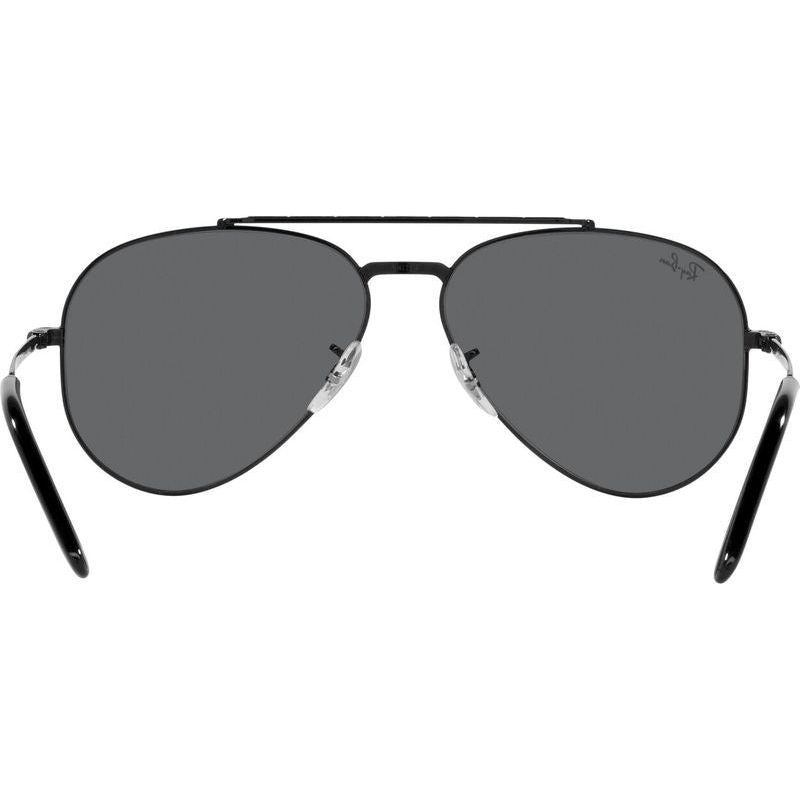 New Aviator RB3625, Black/Dark Grey Glass Lenses 62 Eye Size