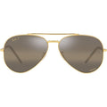 New Aviator RB3625, Legend Gold/Brown Silver Mirror Polarised Glass Lenses 58 Eye Size