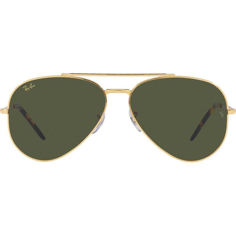 New Aviator RB3625, Legend Gold/Green Glass Lenses 62 Eye Size