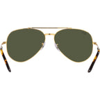 New Aviator RB3625, Legend Gold/Green Glass Lenses 62 Eye Size