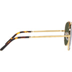 New Aviator RB3625, Legend Gold/Green Glass Lenses 62 Eye Size