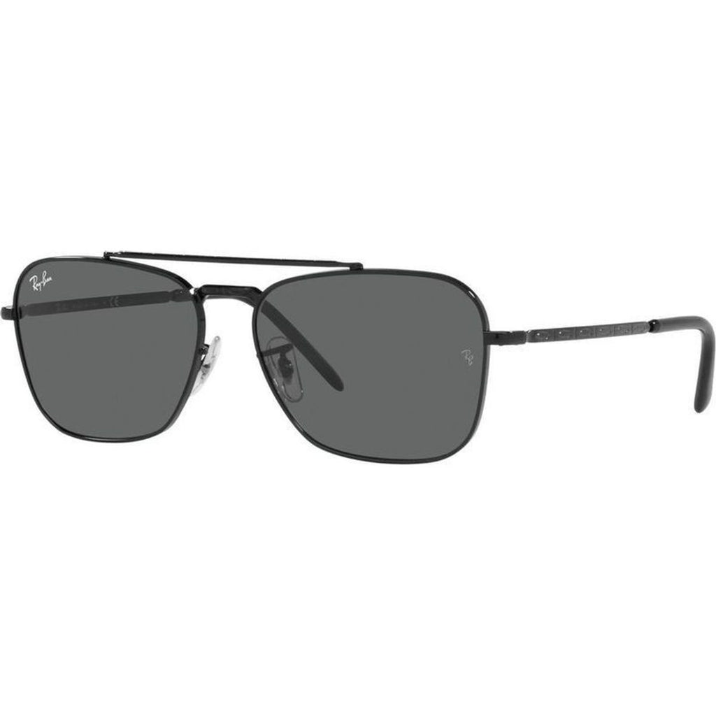 New Caravan RB3636, Black/Dark Grey Glass Lenses 58 Eye Size